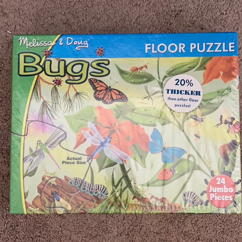Melissa & Doug Floor puzzle, Bugs; 24 pieces